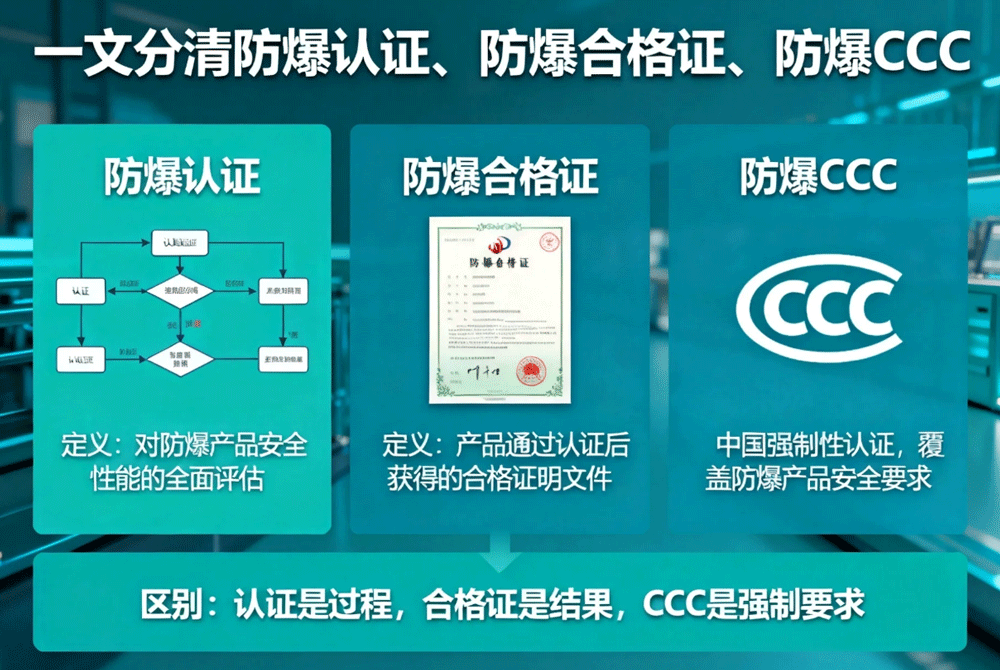 一文分清防爆认证，防爆合格证，防爆ccc的区别