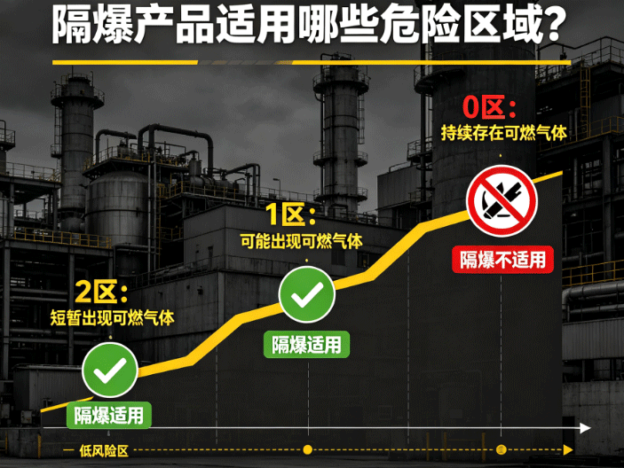 隔爆产品适用哪些危险区域？
